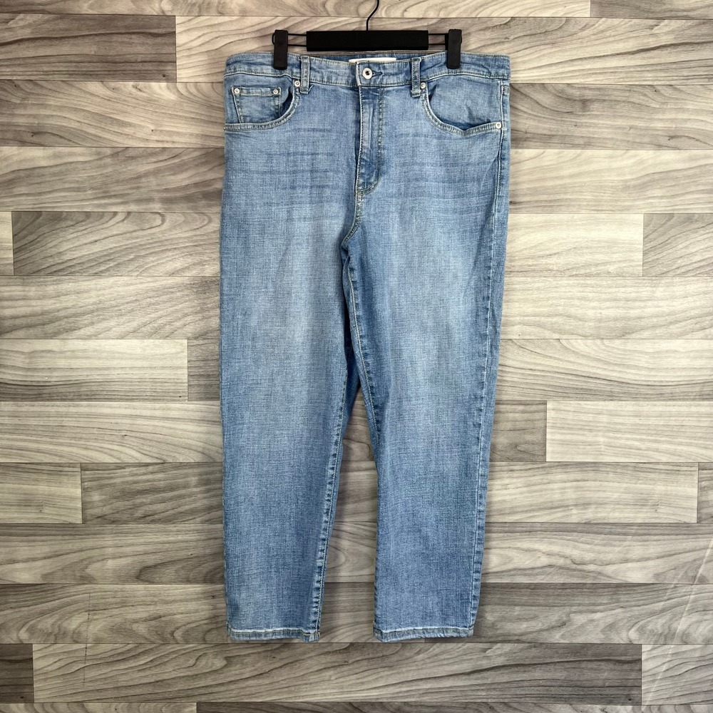 Ella Moss Jeans Women's 14/32 (34x24.5) Blue‎ Denim Straight High Waisted Light